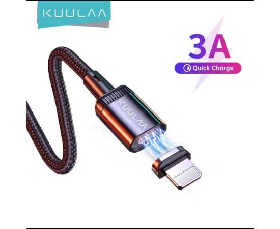 Kuulaa Magnetic Lightning 3A Fast Charging Cable 1M Black