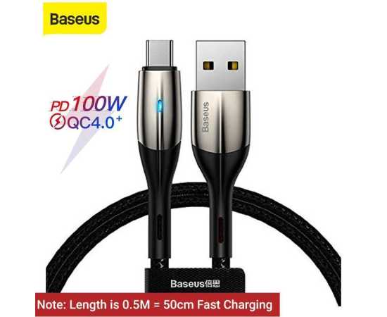 Baseus USB Type-C Horizontal Charging Data Cable 100W - 50cm