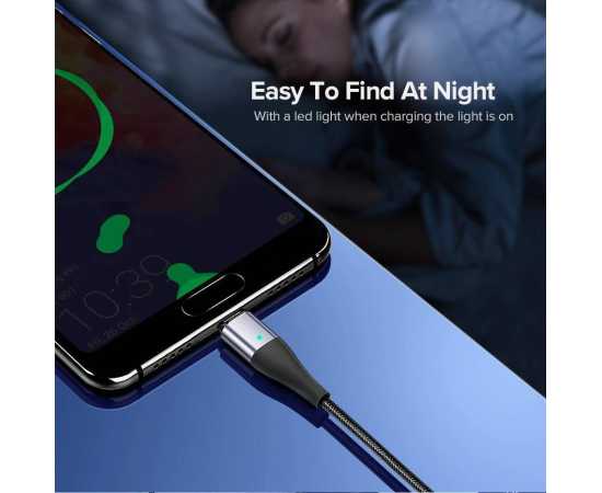 UGREEN Magnetic 3A USB Micro Fast Charging Cable Black