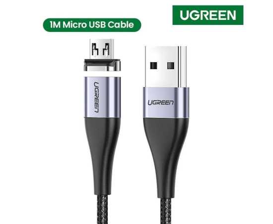UGREEN Magnetic 3A USB Micro Fast Charging Cable Black