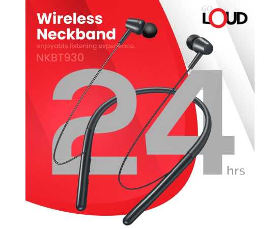 GO LOUD Wireless Neckband Black - NKBT930