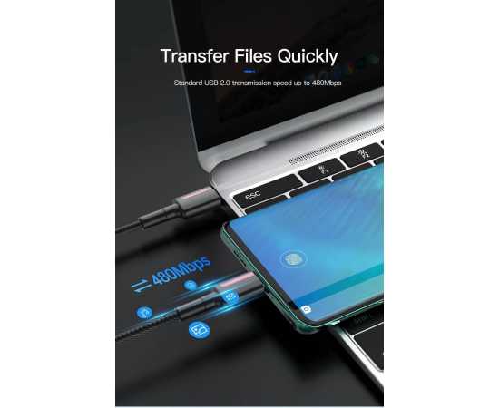 Kuulaa 65W PD USB Type-C Fast Charging Cable 1M