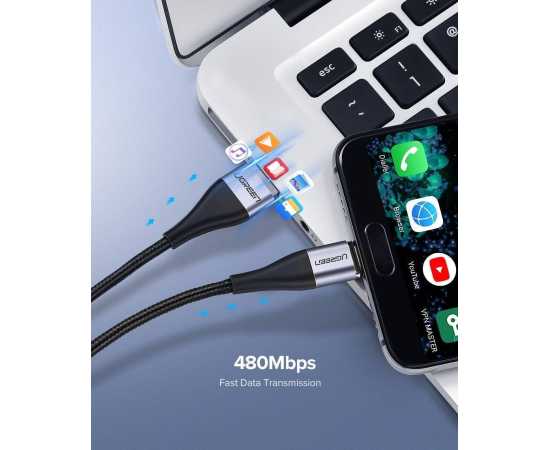 Magnetic 3A Fast Charging Dual Port Cable Type C
