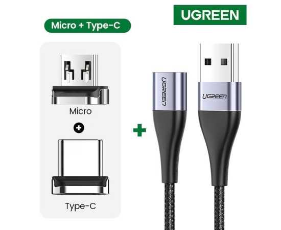 Magnetic 3A Fast Charging Dual Port Cable Type C