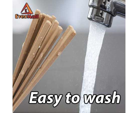 Chinese Style Natural Bamboo Reusable Chopstick - Pack Of 5 PairsChinese Style Natural Bamboo Reusable Chopstick - Pack Of 5 Pairs