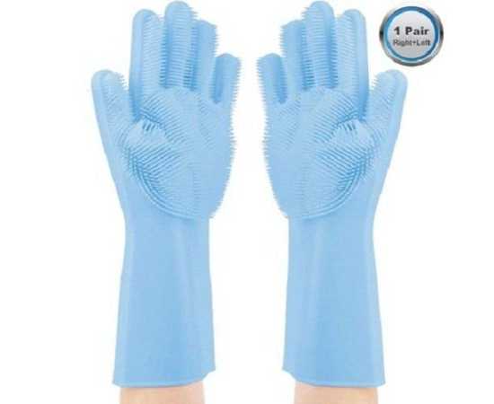 Kitchen Cleaning Gloves Soft Silicon - 1 Pair