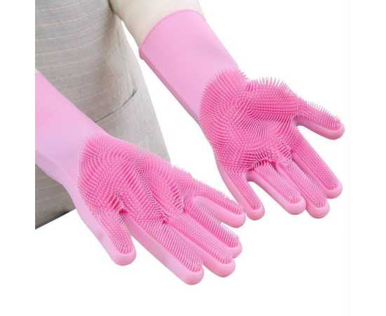 Kitchen Cleaning Gloves Soft Silicon - 1 Pair