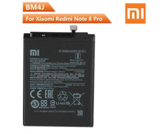 Xiaomi Redmi Note 8 Pro Phone Battery BM4J - 4500mAhXiaomi Redmi Note 8 Pro Phone Battery BM4J - 4500mAh