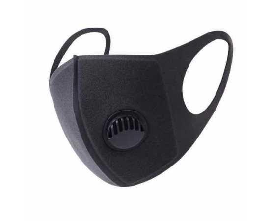 Black PM2.5 Mask 3D Anti-fog Anti-dust Mouth Mask Breathable Washable