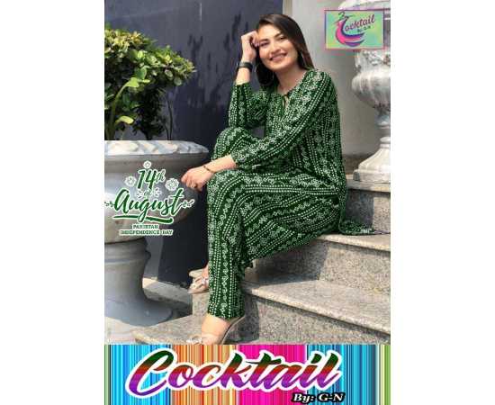 Independence Day Summer Linen Chuniri Printed 2 PCS Suit Stitched