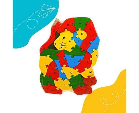 3D Jigsaw Puzzle Game Wooden - Lion