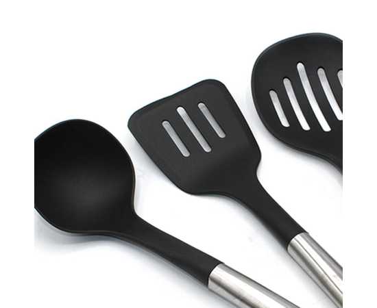 Chef Pack Of 3 Pieces - Non Stick Kitchen Utensil Cooking Spoon Set