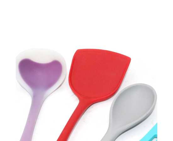 Chef 4 PCS Silicone Kitchen Tools Set/Wok Spatulas/Nonstick Kitchen Utensils