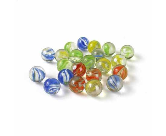 Pack of 50- Glass Decorative Marbles Bead - Multicolour