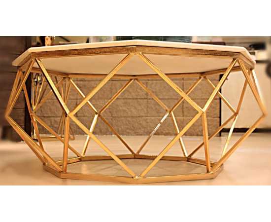 Octagon Centre Table Marble Top - 1 Piece