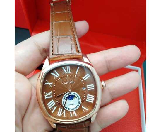 Cartier Men Watch Brown