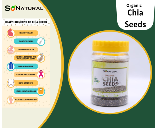 SoNatural -Organic-Chia Seeds | 100% Pure & Organic | Weight Lose - 100gm