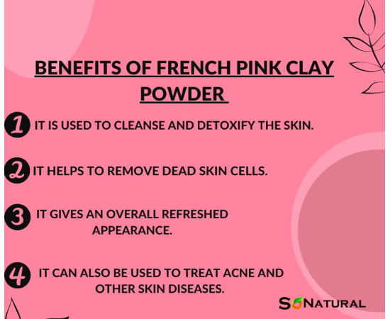 SoNatural - Pink Clay Mask - 100% Pure & Natural - 100G
