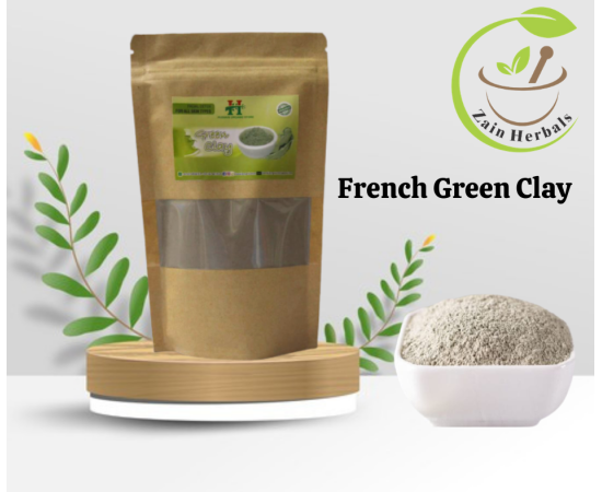 Zain Herbals | French Green Clay | Drawing Out Impurities From The Pores | Toning Skin - 200gm