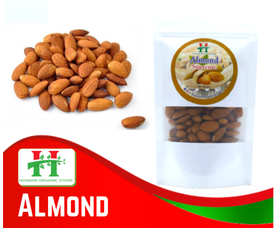 Husnain Organic Store Girri Almonds Girri Badam Full Of Nutrients - 100G