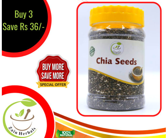 Zain Herbals  Organic Chia Seeds Weight Loss Vitamin Minerals - 100G