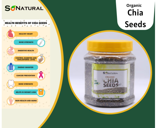 SoNatural - Organic-Chia Seeds | 100% Pure & Organic | Weight Lose - 200G