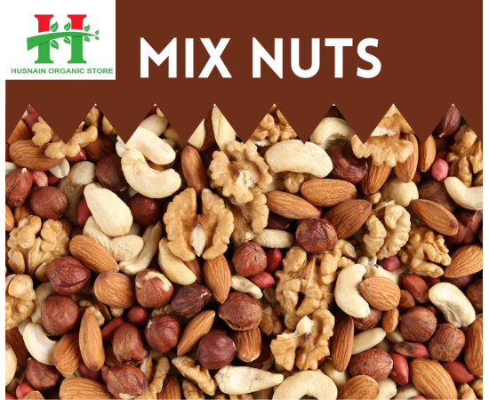 Husnain Organic Store - Mix Nuts - Badam, Kaju, Pista, Akhrot, Injeer