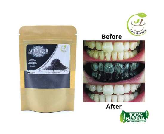 Zain Herbals- Activated Charcoal Powder | Teeth Whitening| Food Grade Teeth Whitening &  Deatox