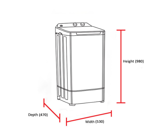 Dawlance Washing Machine Washer White Lid - Dw6100
