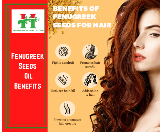 Husnain Organic Oil - Fenugreek Seeds Oil Anti - Hair Fall Best For Skin - 30Ml