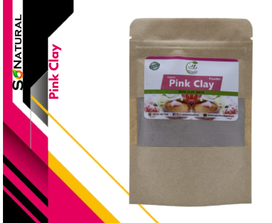 SoNatural Pink Clay Powder Mask - 100% Natural - 100G