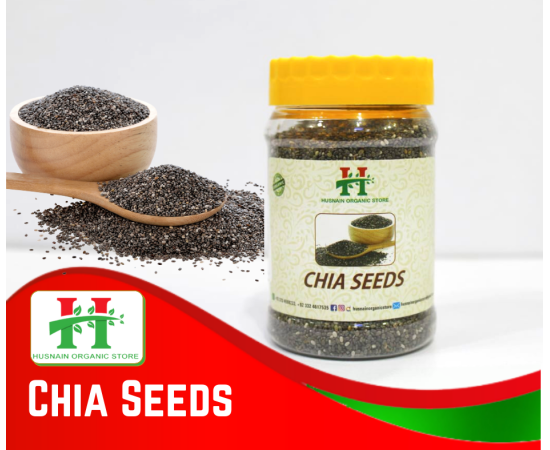 Husnain Organic Store - Organic Chia Seeds Weight Loss Full Of Omega, Calcium, Vitamins - 100G