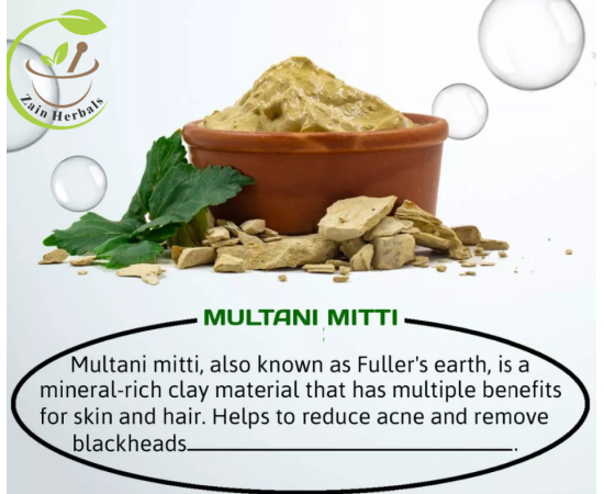 Zain Herbals | Pack Of 4 | Neem Leaves Powder, Multani Mitti Powder, Orange Peel Powder, Green Clay (Total Weight 300G) | Glow Skin | Draw Toxins And Impurities