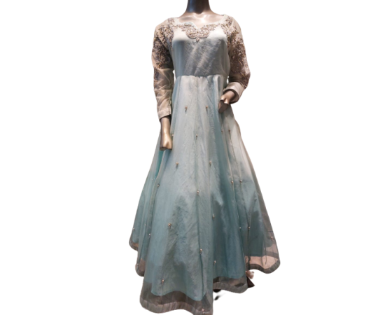 Ladies Organza Maxi Dress - Ombre Signal