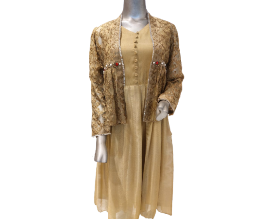 Ladies Organza Jacket Masoori Frock Ladies Organza Jacket Masoori Frock