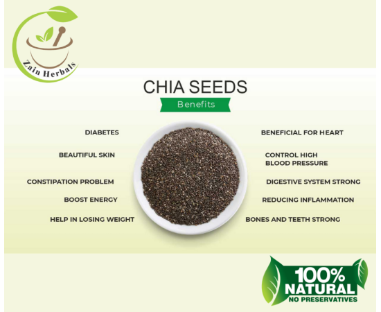 Zain Herbals Organic Chia Seeds Weight Loss - 200gm