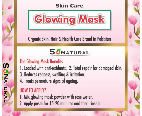 SoNatural - Pack Of 3 - Purifying Neem Mask, Glowing Mask & Rosewater (Total Weight  240G)