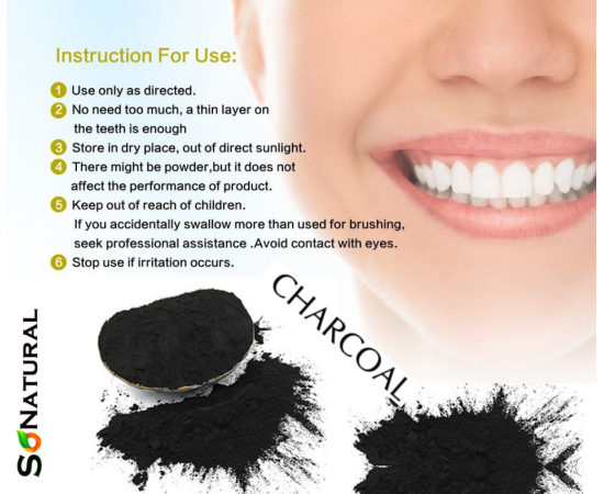 SoNatural - Activated Charcoal Powder - Teeth Whitening- Detox - Food Grade Teeth Whitening - 50G
