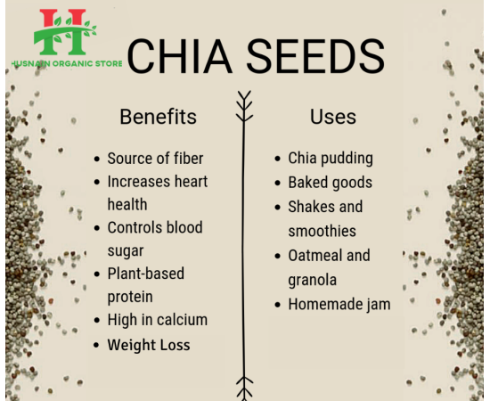 Husnain Organic Store - Bachat Offer 100% Organic Chia Seeds For Weight Loss - 200G
