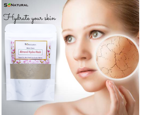 SoNatural Almond Hydra Mask - Hyderate Skin-Moisturize Skin Naturally - 60G