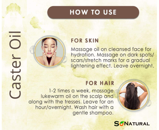 SoNatural Caster Oil - 100 Natural - 60Ml