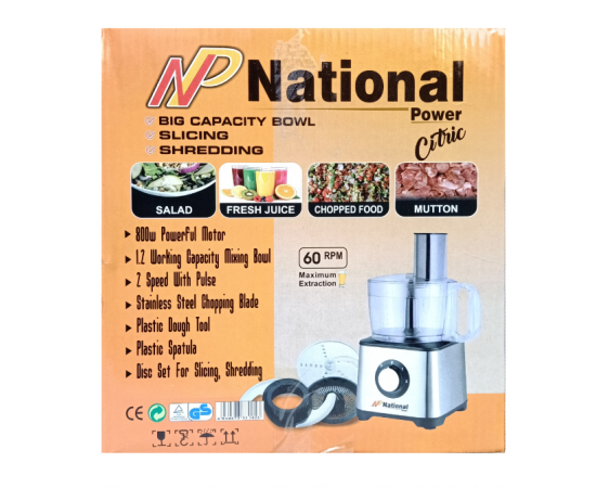 4 In 1 Np Nationalpower 1.2 Liter Electric Meat Chopper With Vegetable Cutter And Citrus