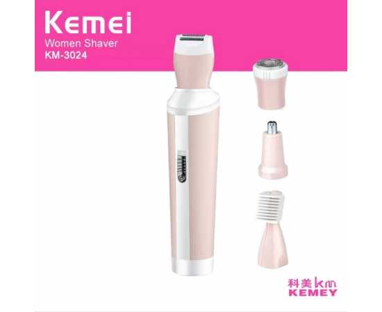 Kemei-3024 Female Face Epilator Hair Removal Kit Bikini Shaver Face Hair Trimmer For Women Nose Ear Eyebrow Facial Shaver