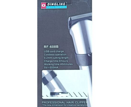 New Original Dingling Rechargeable Usb Charging Hair And Beard Trimmer Heavy Duty - Rf-608BNew Original Dingling Rechargeable Usb Charging Hair And Beard Trimmer Heavy Duty - Rf-608B