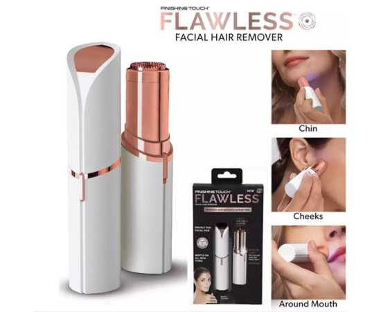 Rechargable Flawless Women Painless Hair Remover Face Facial Hair Remover