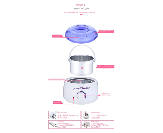 Prowax Professional Hair Removal Wax Heater & Wax Warmer Machine 100 Watts