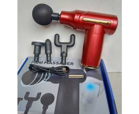 Mini Deep Tissue Massager Imported  Facial Gun  - Red Colour