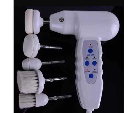 5 In1 Facial Scrub Machine Electric Rotating Brushes Facial Wash Cleansing Equipment Skin Cleanser Face Care Massager