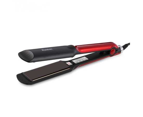 Kemei Professional Hair Straightener Brush Black For Women