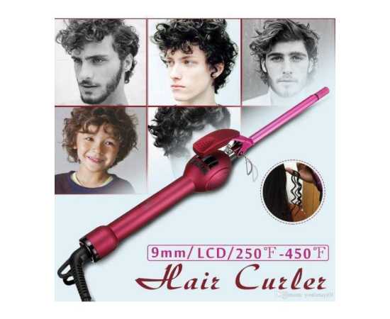 9Mm Professional Salon Ceramic Curling Iron 30W Temperature Adjustment Deep Waver Curling Wand Hair Curler Rollers